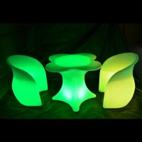 PE waterproof bar led furniture table and chairs set used nightclub furniture