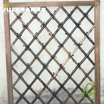 Cheap sheet bamboo fence panel synthetic yellow bamboo fence for sale